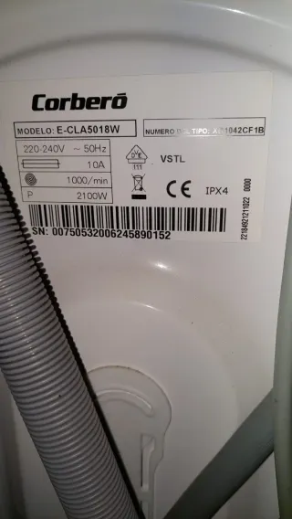 Lavadora Corbero Blanca