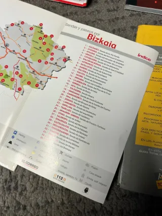 Lote de libros de rutas por Bizkaia.