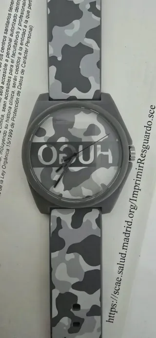 Reloj Hugo boss Camuflaje Gris, guardia