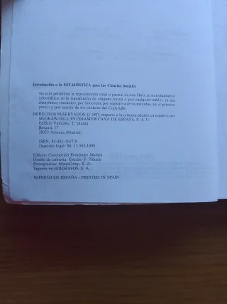 Introduccion a la estadistica para las ciencias...