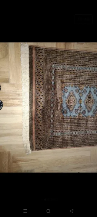 Tappeto persiano lana blu e marrone