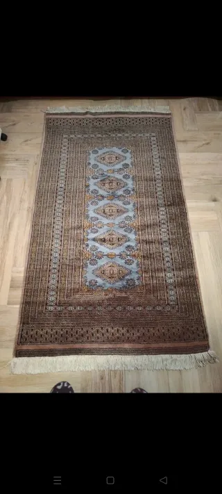 Tappeto persiano lana blu e marrone