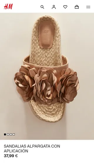 Sandalias H&M Beige Talla 37 Mujer