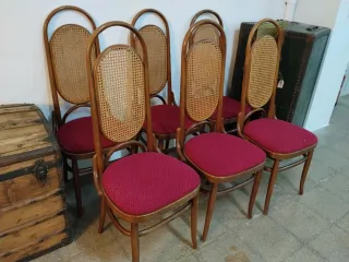 Juego de 6 sillas de comedor clásicas