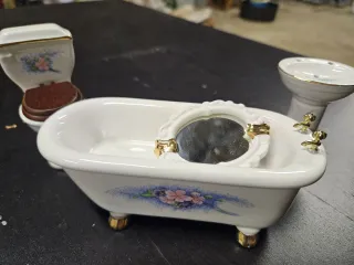 Set Baño Porcelana Casa Muñecas