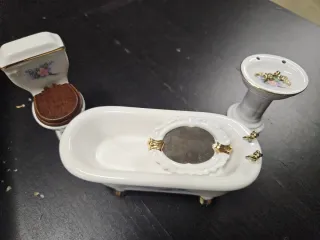 Set Baño Porcelana Casa Muñecas