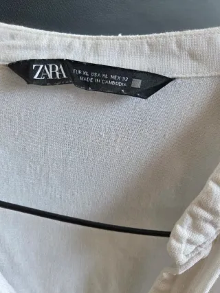 Camisa Zara Blanca Larga