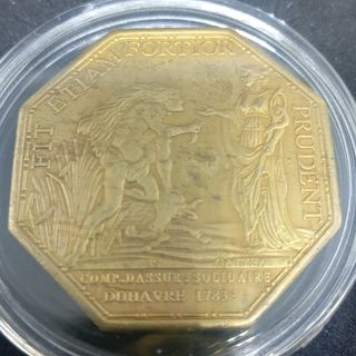 (N°34) 2 MONEDAS ANTIGUAS DE ITALA Y FRANCIA