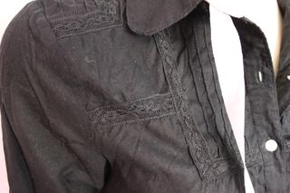 Camisa bordada Vero Moda negra