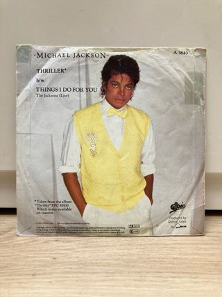 Single Michael Jackson Thriller. Perfil solidario