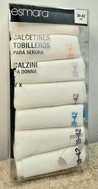 Esmara Calzini Donna 7 Paia Taglia 39-42