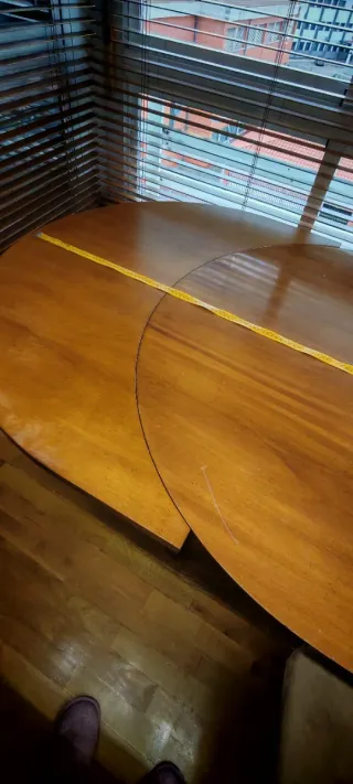 Mesa de comedor extensible haya maciza