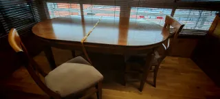 Mesa de comedor extensible haya maciza