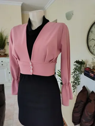 Bolero rosa elegante Made in Italy Talla S