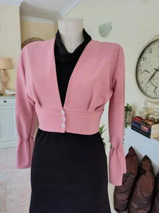 Bolero rosa elegante Made in Italy Talla S