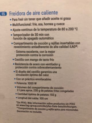 Freidora de aire SilverCrest 1000W