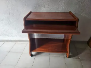 Mesa auxiliar madera con bandeja