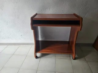 Mesa auxiliar madera con bandeja