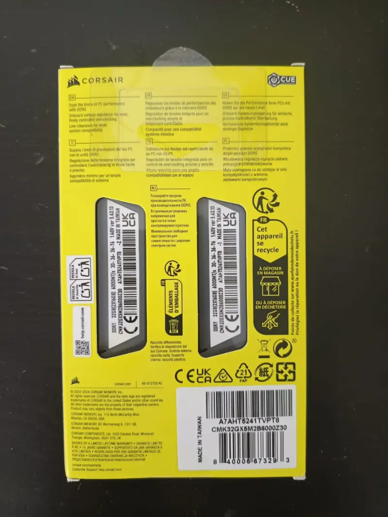 Corsair Vengeance DDR5 32GB 6000MHz RAM afbeelding 2