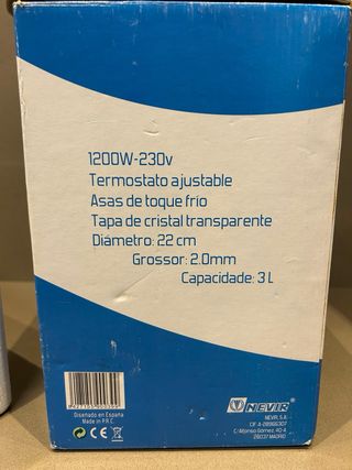 Cacerola Eléctrica Multiusos Nevir Nueva