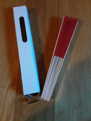 Abanico tela y madera Reyno Gourmet