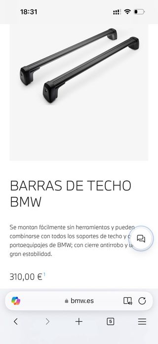 Cofre BMW 320 litros y barras de techo