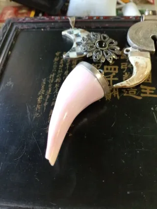 Colgante y broche de plata