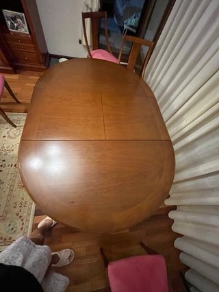 Mesa redonda roble extensible buen estado