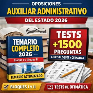 Pack Intensivo Auxiliar Administrativo 2026