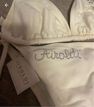 Bikini Airoldi bianco con paillettes