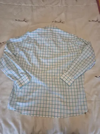 Camisa A.MON cuadros azul y blanco Talla 43