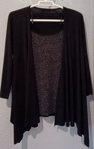 Camisa blanca manga larga con encaje