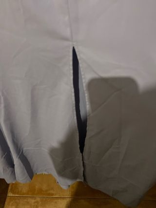 Vestido largo fiesta azul plumas