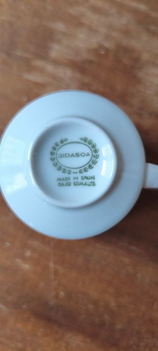 Juego café Bidasoa porcelana azul/blanco