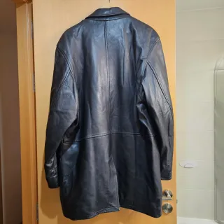 Chaqueta de cuero negro AMI Talla XL