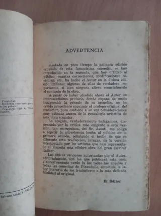 Seis personajes en busca de autor. Libro de 1926
