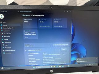 Portátil HP Plata y Negro