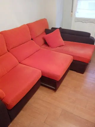 Sofá chaiselongue salón tela