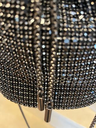 Bolso Alma en Pena pedrería negro/plata