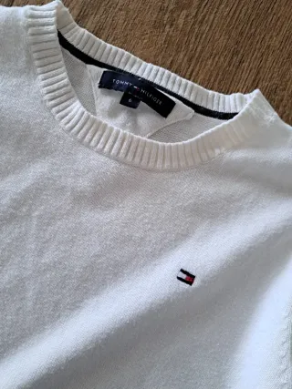 Jersey Tommy Hilfiger niño talla 6 blanco