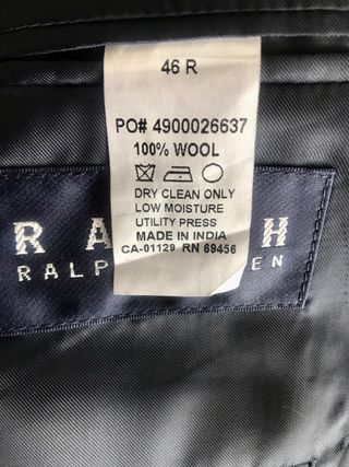 Americana Ralph Lauren Hombre 46 Azul Marino Lana