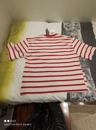 Camiseta Zara Rayas Rojas y Blancas