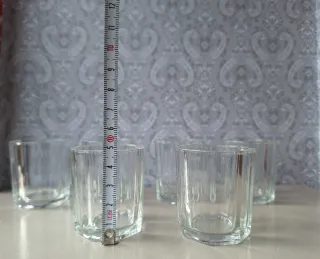 Set 6 vasos de chupitos/licor y bandeja a juego