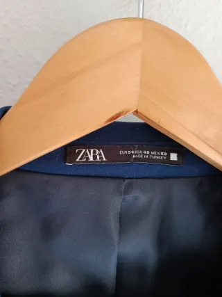 Traje chaqueta azul Zara