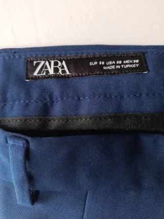 Traje chaqueta azul Zara