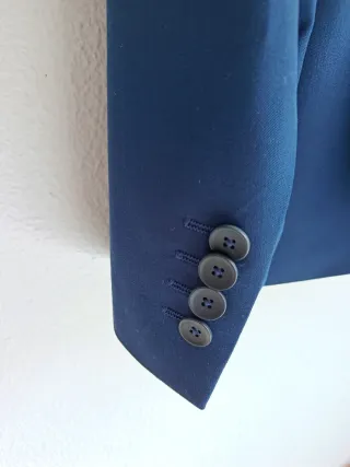 Traje chaqueta azul Zara