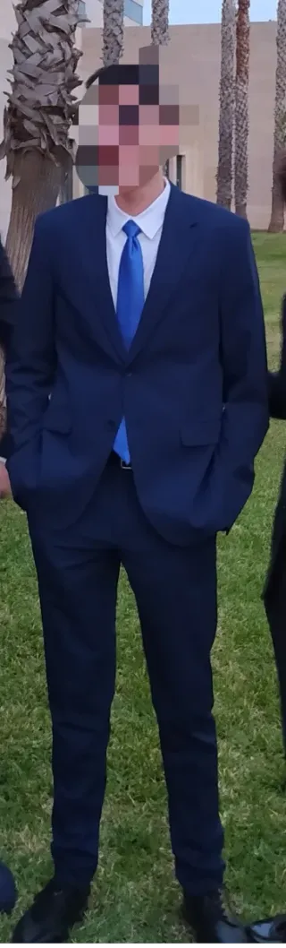 Traje chaqueta azul Zara