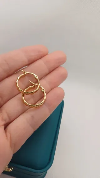 Pendientes Aro Chapado Oro 18k Pequeños