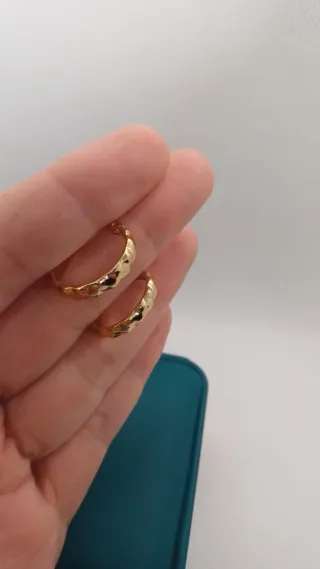 Pendientes Aro Chapado Oro 18k Pequeños