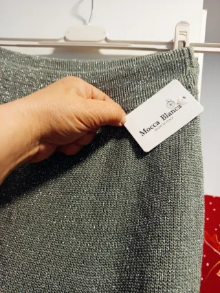 Conjunto punto plateado talla única